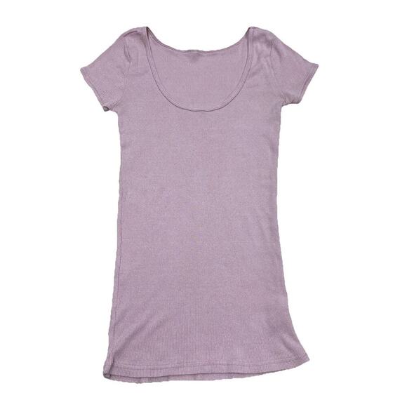 Michael Stars Womens Y2K Pink Short Sleeve Scoop Neck Original Tee One Size - Picture 1 of 8